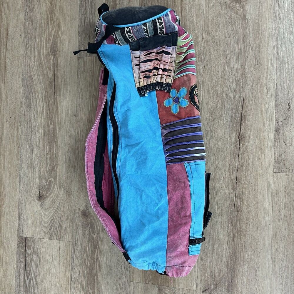 Yogi Rising Yoga Mat Carrier Bag Hippie Cotton Bags Shoulder Strap Peace